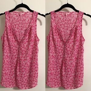 Pink Floral Tank Top